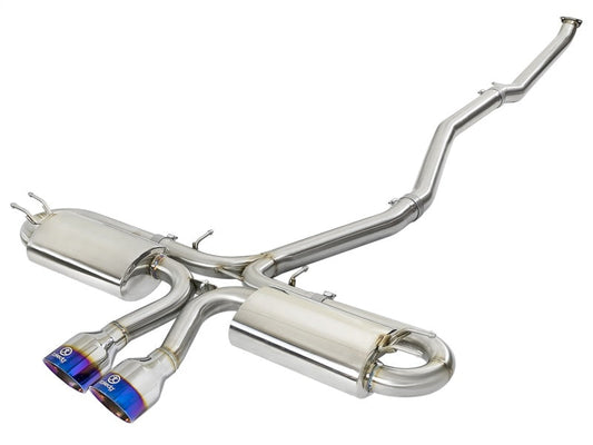 aFe Takeda 3in 304 SS Cat-Back Exhaust System w/ Blue Tips 2017 Honda Civic Si I4 1.5L (t) - Mammoth Racing -