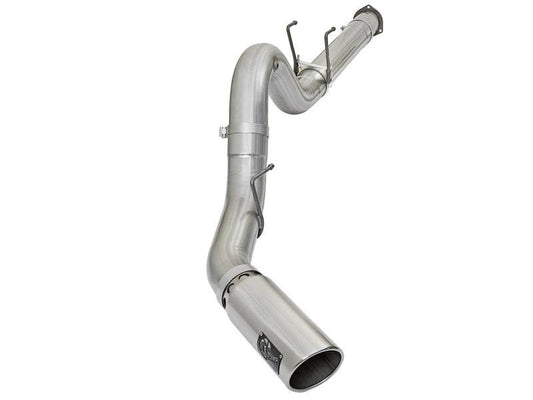 aFe ATLAS 5in DPF-Back Alum Steel Exhaust System w/Polished Tip 2017 Ford Diesel Trucks V8-6.7L (td) - My Store