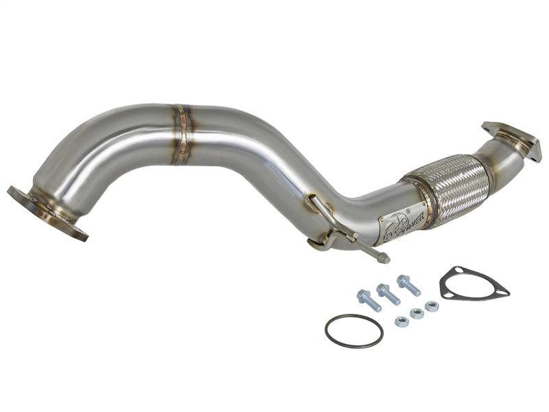 aFe Twisted Steel 3in Rear Down-Pipe/Mid Pipe 2017+ Honda Civic Type R I4 2.0L (t) - My Store