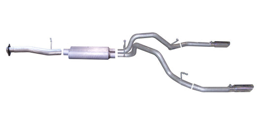 Gibson 07-09 Chevrolet Silverado 1500 LT 4.8l 2.5in Cat-Back Dual Split Exhaust - Stainless - Mammoth Racing -