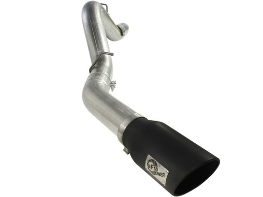 aFe MACHForce XP Exhaust 5in DPF-Back SS 11-13 GM Diesel Trucks V8-6.6L (td) (LML) (Blk Tip) - Mammoth Racing -