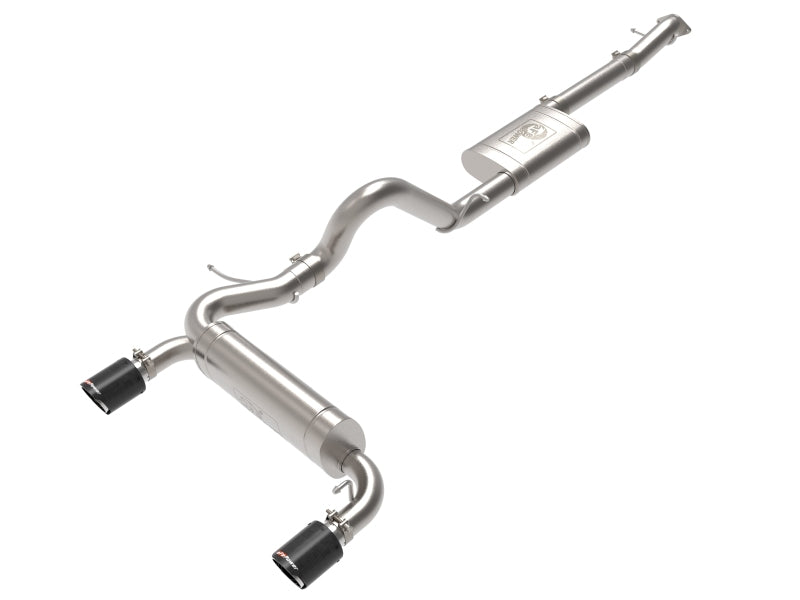 aFe 2021+ Ford Bronco L4-2.3L (t) / V6-2.7L (tt) Vulcan 3in. to 2.5in. SS Cat-Back - Carbon - Mammoth Racing -