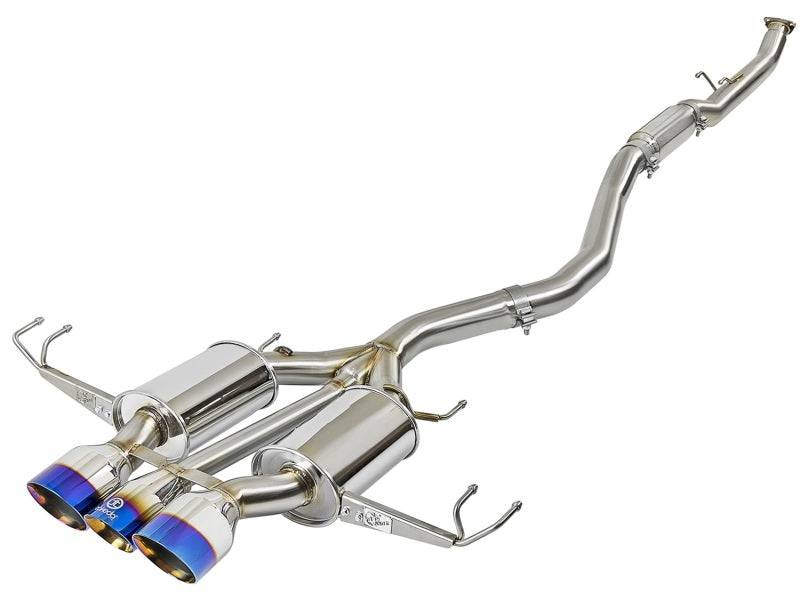 aFe Takeda 3in 304 SS Cat-Back Exhaust w/ Blue Flame Tips 2017+ Honda Civic Type R I4 2.0L (t) - My Store