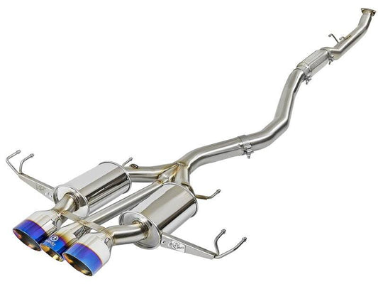 aFe Takeda 3in 304 SS Cat-Back Exhaust w/ Blue Flame Tips 2017+ Honda Civic Type R I4 2.0L (t) - My Store