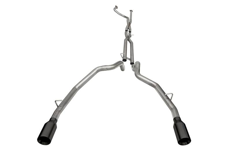 Corsa 21-22 Dodge Ram TRX Crew Cab Baja Catback Exhaust Dual Rear Black Tip - Mammoth Racing -