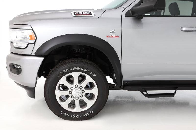 Bushwacker 2019 Dodge Ram 2500 Extend-A-Fender Style Flares 2pc Front - Black - Mammoth Racing -