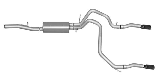 Gibson 15-18 Chevrolet Tahoe LS 5.3l 2.25in Cat-Back Dual Split Exhaust - Black Elite - Mammoth Racing -