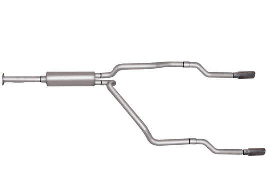 Gibson 96-98 Chevrolet K2500 Cheyenne 5.7l 2.5in Cat-Back Dual Split Exhaust - Stainless - Mammoth Racing -