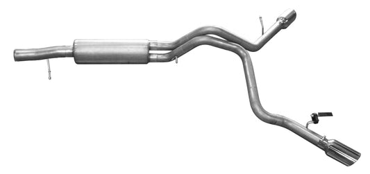 Gibson 11-14 Cadillac Escalade Base 6.2l 3.5in/3in Cat-Back Dual Extreme Exhaust - Stainless - Mammoth Racing -