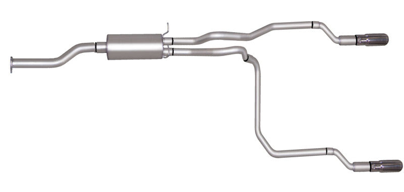 Gibson 96-97 Chevrolet S10 Base 2.2l 1.75in Cat-Back Dual Split Exhaust - Aluminized - Mammoth Racing -