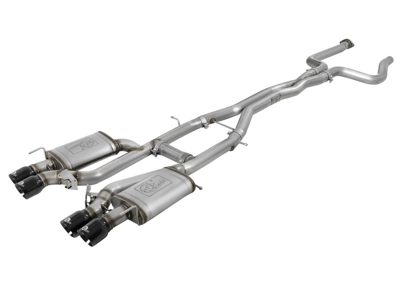 aFe MACHForce XP 3in 304SS Cat Back Exhaust s/ Black Tips 16-17 Cadillac ATS-V V6-3.6L (tt) - Mammoth Racing -