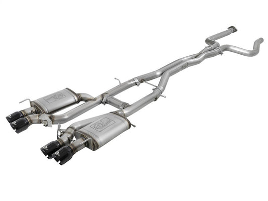 aFe MACHForce XP 3in 304SS Cat Back Exhaust s/ Black Tips 16-17 Cadillac ATS-V V6-3.6L (tt) - Mammoth Racing -