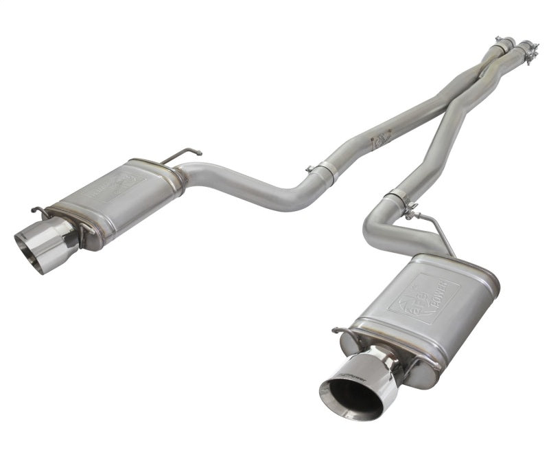 aFe Mach Force-Xp 3in CB Stainless Steel Dual Exhaust System w/Polished Tips 09-15 Cadillac CTS-V - Mammoth Racing -