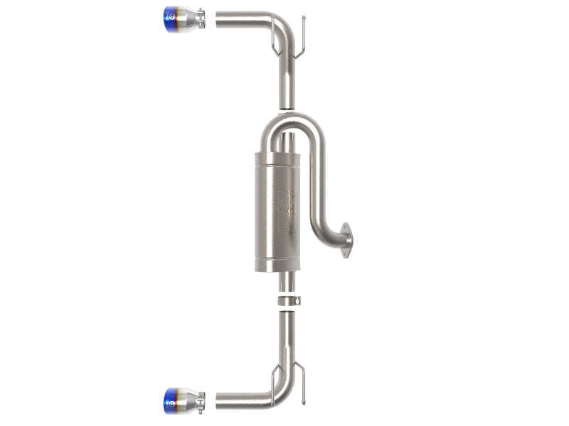 aFe 19-22 Mazda 3 L4 2.5L Takeda 3in to 2-1/2in 304 SS Axle-Back Exhaust w/ Blue Flame Tip - Mammoth Racing -