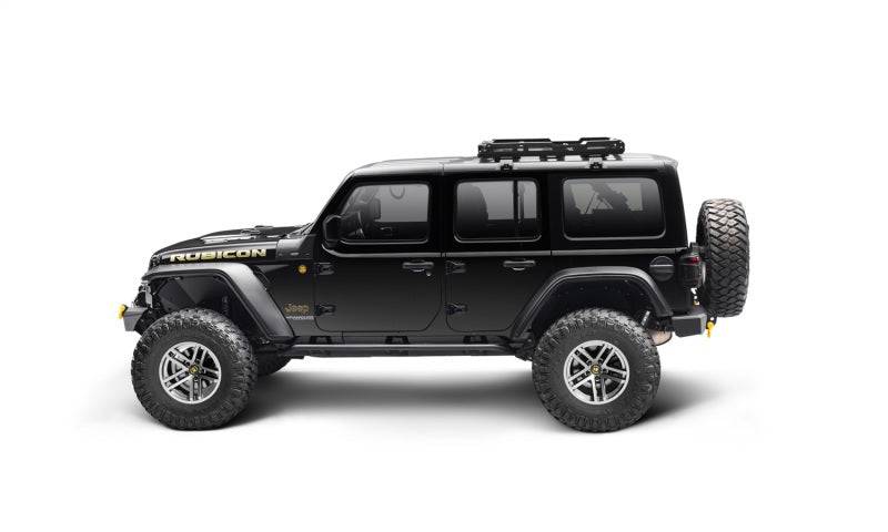 Bushwacker 18-21 Jeep Wrangler JL (2-Door & 4-Door) Flat Style Flares 4pc - Black - Mammoth Racing -