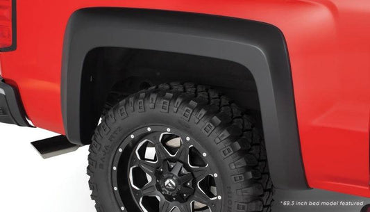 Bushwacker 15-18 Chevy Silverado 2500 HD Fleetside Extend-A-Fender Style Flares 2pc - Black - Mammoth Racing -