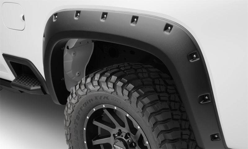 Bushwacker 19-21 Chevrolet Silverado 2500 / 3500 HD (Excl. Dually) Forge Style Flares 4pc - Black - Mammoth Racing -