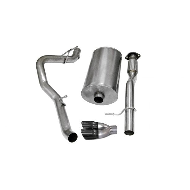 Corsa 07-08 Chevrolet Avalanche 6.0L V8 3in Cat-Back Single Side w Twin 4in Black Pro-Series Tips - Mammoth Racing -