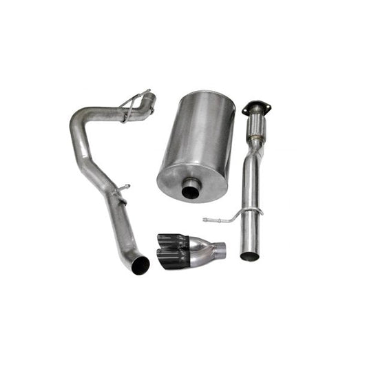 Corsa 07-08 Chevrolet Avalanche 6.0L V8 3in Cat-Back Single Side w Twin 4in Black Pro-Series Tips - Mammoth Racing -