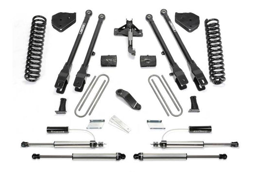 Fabtech 17-21 Ford F250/350 4WD Diesel 4in 4Link Sys w/Coils & 2.25 Dl Resi Frt & Dl Rr Shks - Mammoth Racing -