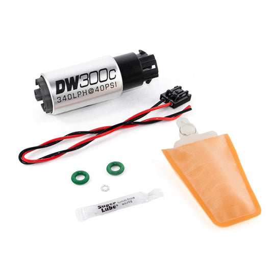 DeatschWerks 340lph DW300C Compact Fuel Pump w/ 04+ Lotus Elise/Exige Set Up Kit (w/ Mounting Clips) - Mammoth Racing -