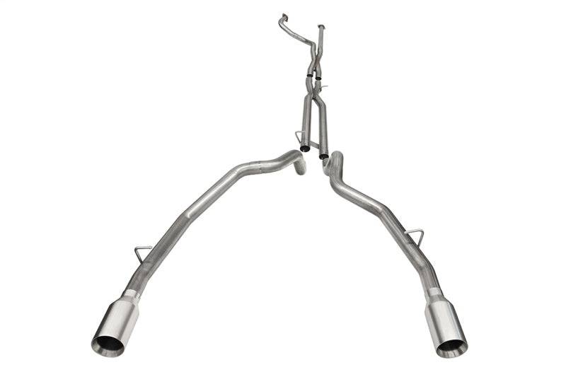 Corsa 21-22 Dodge Ram TRX Crew Cab Baja Catback Exhaust Dual Rear Satin Tip - Mammoth Racing -