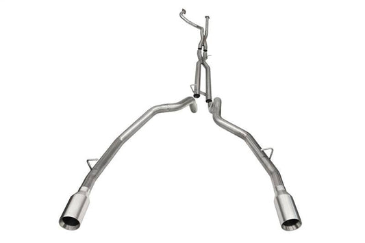 Corsa 21-22 Dodge Ram TRX Crew Cab Baja Catback Exhaust Dual Rear Satin Tip - Mammoth Racing -