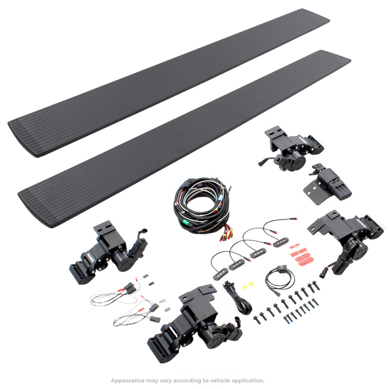 Go Rhino 22-23 Toyota Tundra Double Cab 4dr E-board E1 Electric Running Board Kit - Tex. Blk - Mammoth Racing -