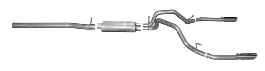 Gibson 14-19 Cadillac Escalade Base 6.2l 3.5in/2.25in Cat-Back Dual Split Exhaust - Stainless - Mammoth Racing -