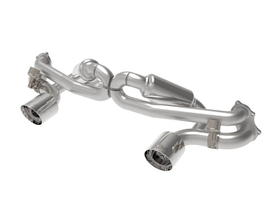 aFe MACHForce XP 2.25in-2.5in 304SS Exhaust Cat-Back 20-22 Porsche Cayman GT4 (718) - Polished Tips - Mammoth Racing -