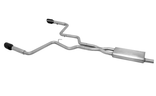 Gibson 15-19 Ford Mustang EcoBoost 2.3l 2.25in Cat-Back Dual Exhaust - Black Elite (Ceramic) - Mammoth Racing -
