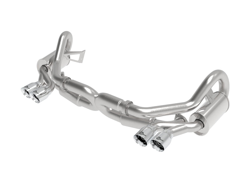 aFe MACHForce XP 12-16 Porsche 911 Carrera H6-3.8L SS-304 Cat-Back Exhaust w/ Polished Quad Tips - Mammoth Racing -