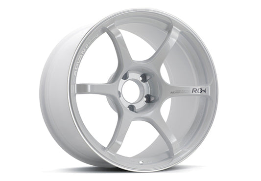 Advan RG-4 18x10 +35 5-114.3 Racing White Metallic & Ring Wheel - My Store