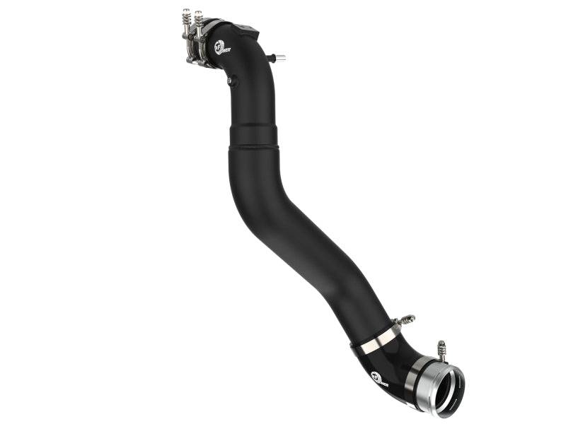 aFe 21+ Ford F-150 V6-3.5L (tt) BladeRunner 3in to 3.5in Aluminum Cold Charge Pipe Black - My Store