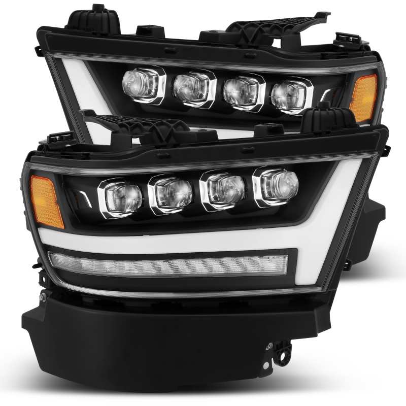 AlphaRex 19-20 Ram 1500HD NOVA LED Proj Headlight Plank Style Matte Blk w/Activ Light/Seq Signal/DRL - Mammoth Racing -
