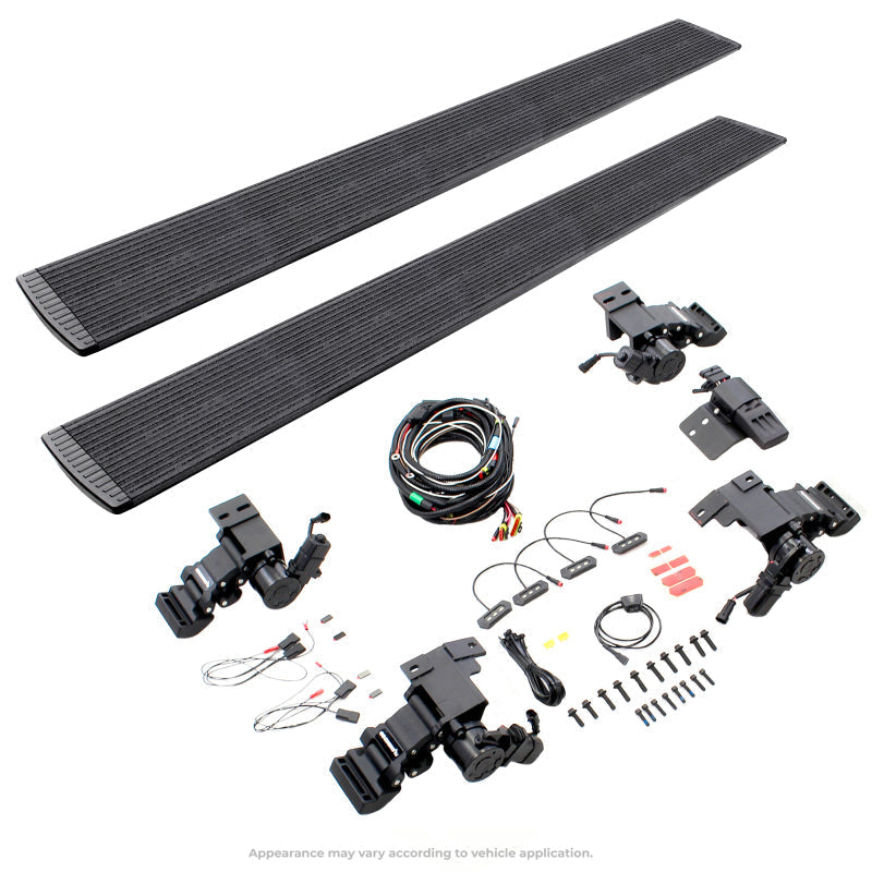 Go Rhino 21-23 Ford Bronco 2dr E-board E1 Electric Running Board Kit (No Drill) - Bedliner Coating - Mammoth Racing -