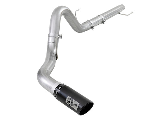 aFe Atlas 4in Aluminized Steel DPF-Back Exh 18-19 Ford F-150 V6-3.0L (td) w/ Black Tip - Mammoth Racing -