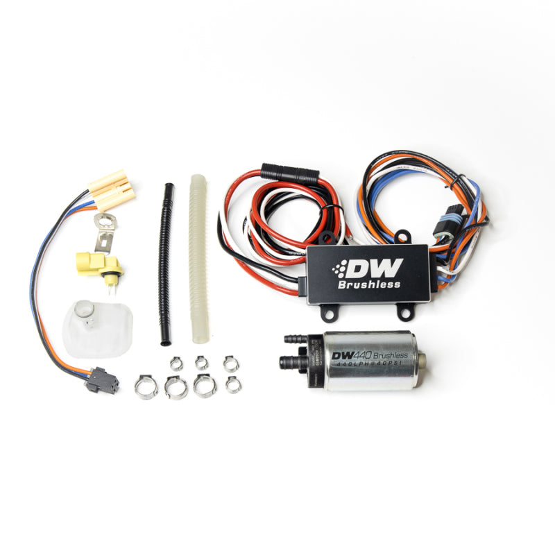 DeatschWerks DW440 440lph Brushless Fuel Pump w/ PWM Controller & Install Kit 2015+ Ford Mustang GT - Mammoth Racing -