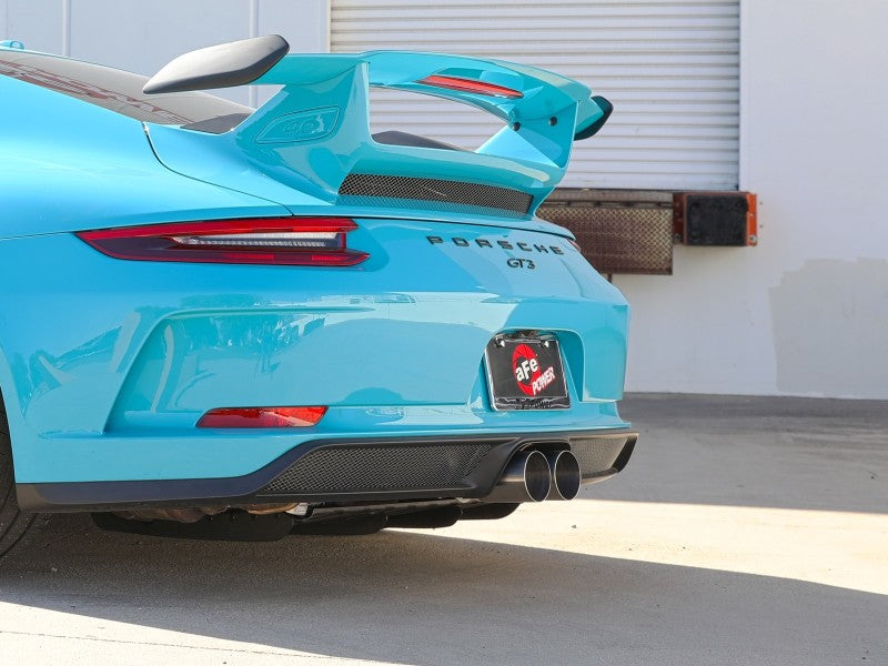 afe 14-16 Porsche 911 GT3 991.1 H6 3.8L MACH Force-Xp 304 SS Cat-Back Exhaust System w/ Brushed Tips - Mammoth Racing -
