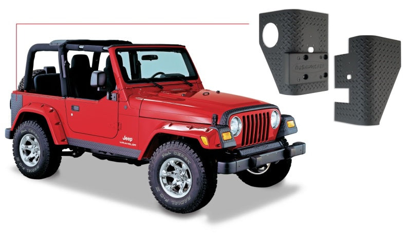 Bushwacker 97-06 Jeep Wrangler Trail Armor Rear Corners - Black - My Store