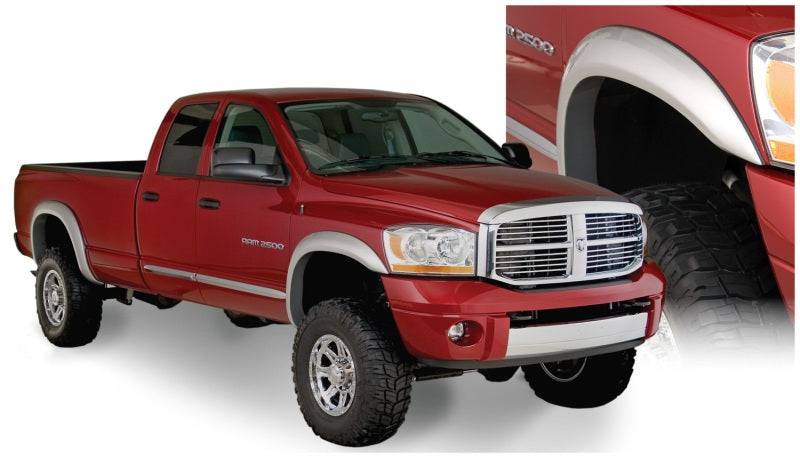 Bushwacker 02-08 Dodge Ram 1500 Fleetside Extend-A-Fender Style Flares 4pc 78.0/96.0in Bed - Black - Mammoth Racing -