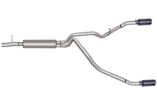 Gibson 17-18 Ford F-250 Super Duty Lariat 6.2l 2.5in Cat-Back Dual Split Exhaust - Black Elite - Mammoth Racing -
