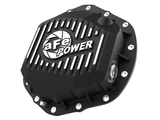aFe 2020 Chevrolet Silverado 2500 HD Rear Differential Cover Black ; Pro Series w/ Machined Fins - My Store