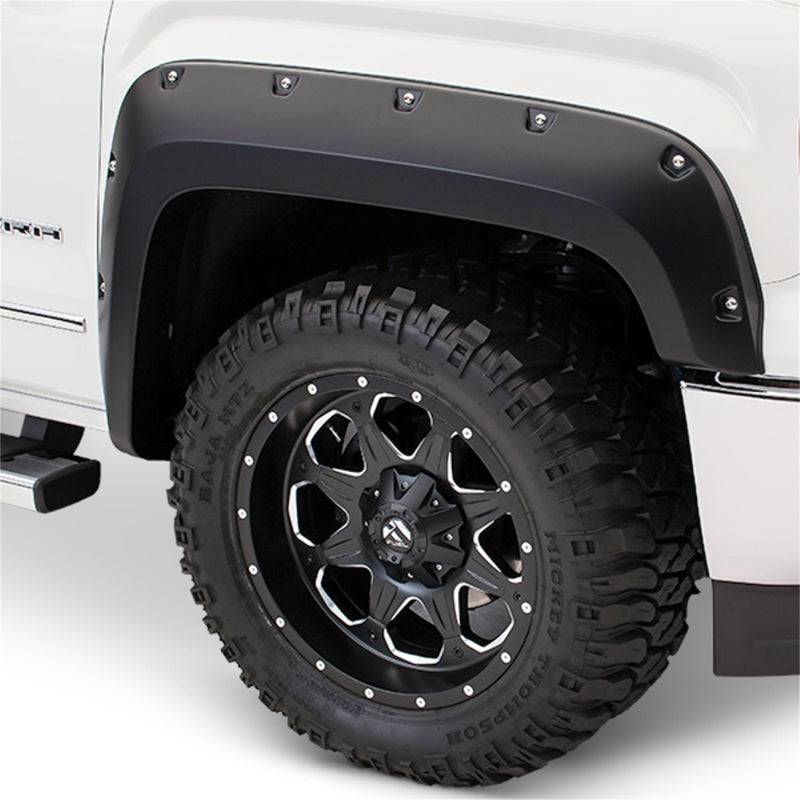 Bushwacker 17-18 Ford F-250 Super Duty Pocket Style Flares 2pc - Black - Mammoth Racing -