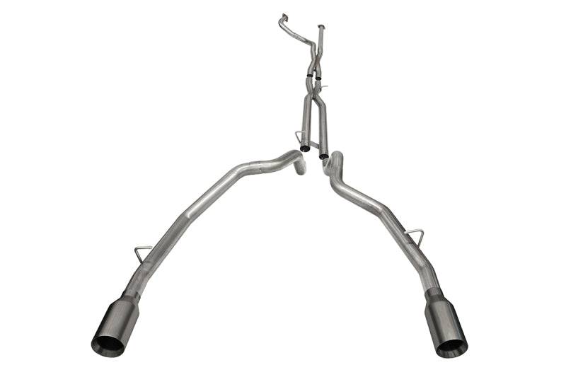 Corsa 21-22 Dodge Ram TRX Crew Cab Baja Catback Exhaust Dual Rear Gunmetal Tip - Mammoth Racing -