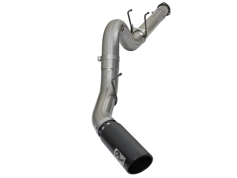 aFe Large Bore-HD 5in DPF Back 409 SS Exhaust System w/Black Tip 2017 Ford Diesel Trucks V8 6.7L(td) - Mammoth Racing -