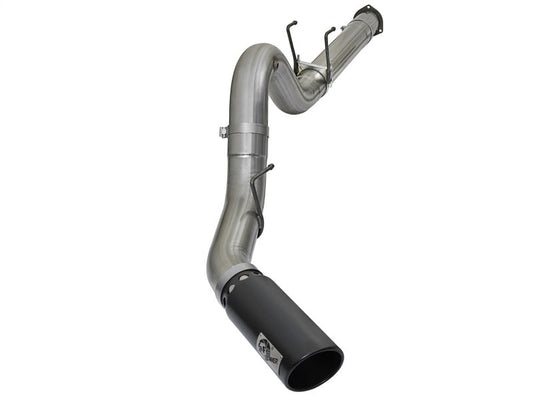 aFe Large Bore-HD 5in DPF Back 409 SS Exhaust System w/Black Tip 2017 Ford Diesel Trucks V8 6.7L(td) - Mammoth Racing -