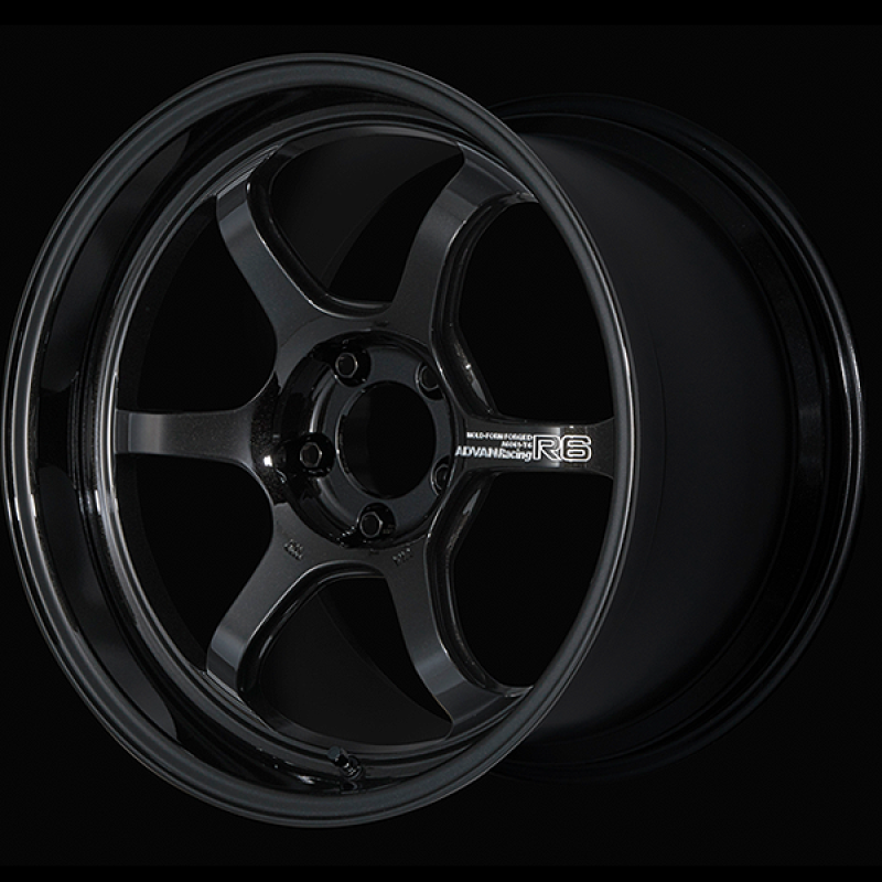 Advan R6 18x10.0 +24 5-114.3 Racing Titanium Black Wheel - My Store