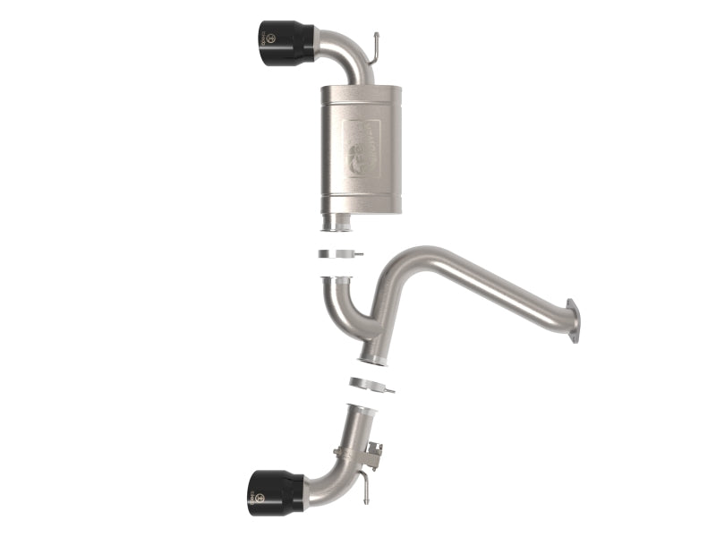 aFe 22-23 Hyundai Kona N L4 2.0L (t) Takeda 3in SS Axle-Back Exhaust System w/ Black Tips - Mammoth Racing -
