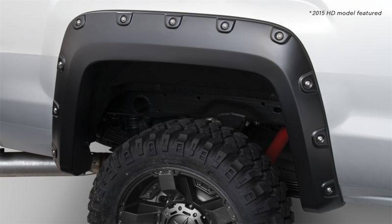 Bushwacker 15-18 GMC Sierra 2500 HD Boss Pocket Style Flares 2pc - Black - Mammoth Racing -